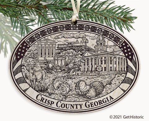 Crisp County Georgia Engraved Ornament