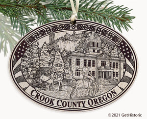 Crook County Oregon Engraved Ornament