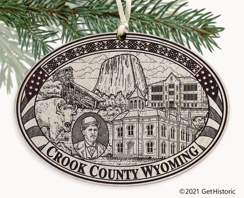 Crook County Wyoming Engraved Ornament