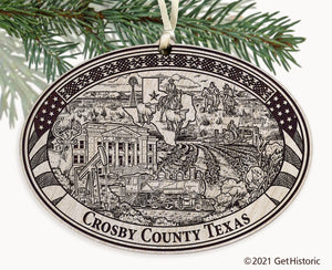 Crosby County Texas Engraved Ornament