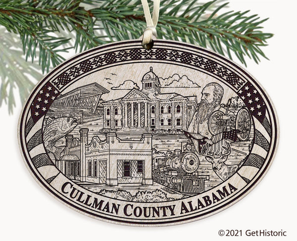 Cullman County Alabama Engraved Ornament