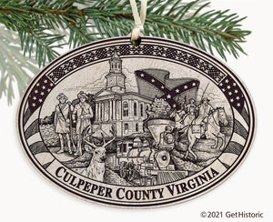 Culpeper County Virginia Engraved Ornament