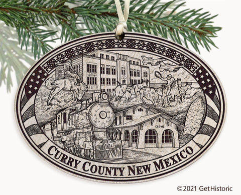 Curry County New Mexico Engraved Ornament