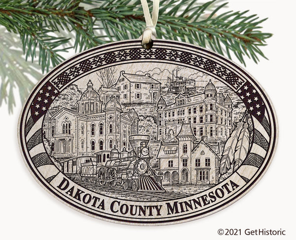 Dakota County Minnesota Engraved Ornament