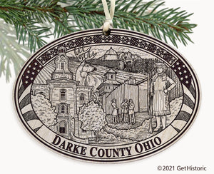 Darke County Ohio Engraved Ornament