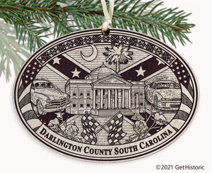 Darlington County South Carolina Engraved Ornament