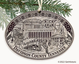 Davidson County Tennessee Engraved Ornament