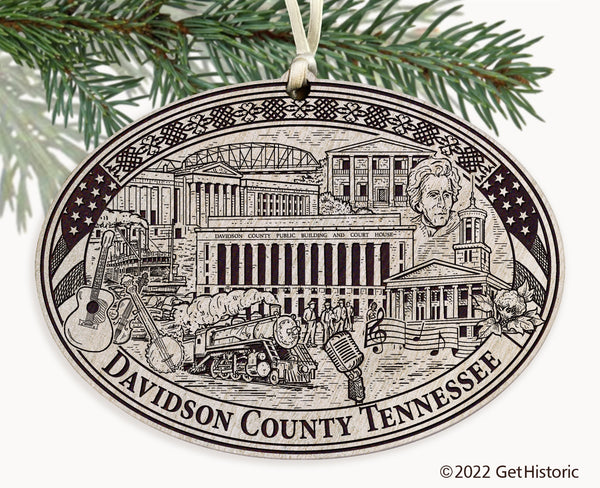 Davidson County Tennessee Engraved Ornament