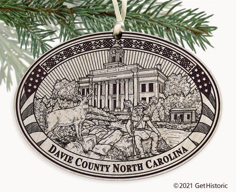 Davie County North Carolina Engraved Ornament