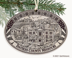 Daviess County Missouri Engraved Ornament