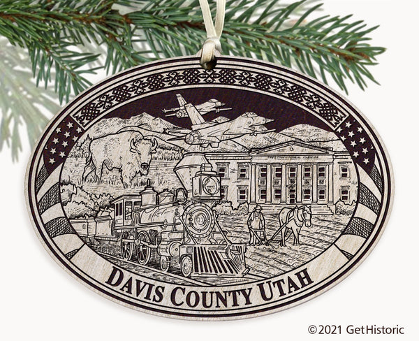 Davis County Utah Engraved Ornament