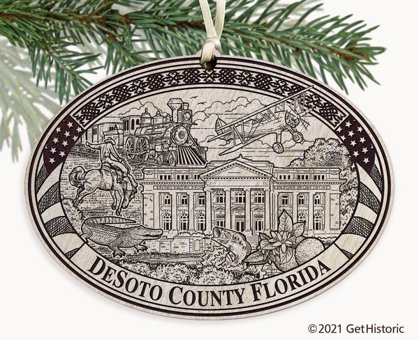 DeSoto County Florida Engraved Ornament