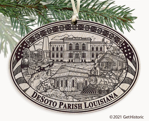 DeSoto Parish Louisiana Engraved Ornament