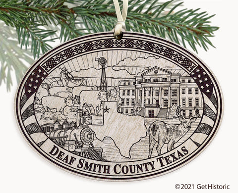 Deaf Smith County Texas Engraved Ornament