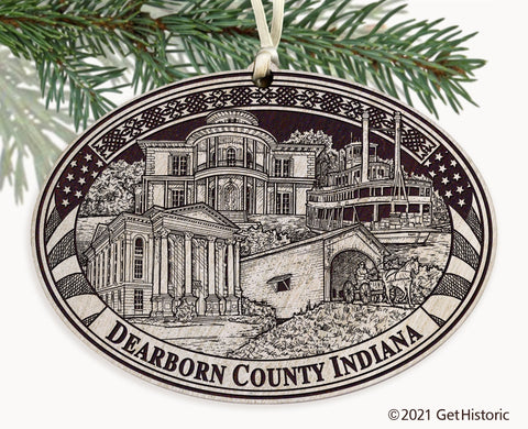 Dearborn County Indiana Engraved Ornament