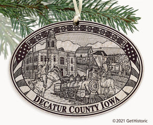 Decatur County Iowa Engraved Ornament