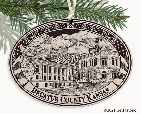 Decatur County Kansas Engraved Ornament