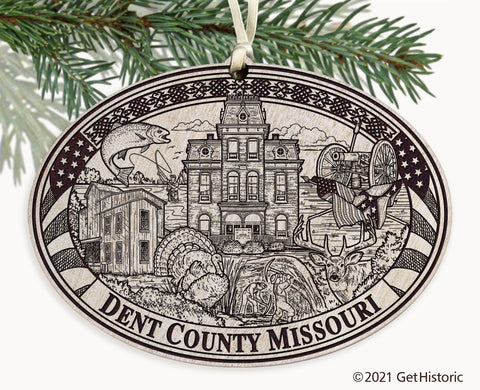 Dent County Missouri Engraved Ornament