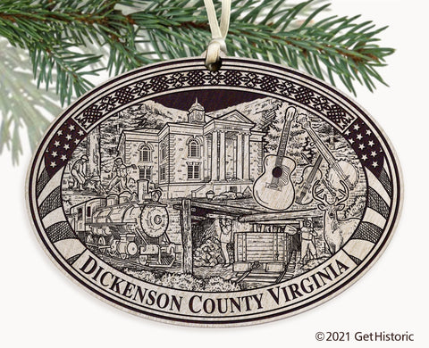 Dickenson County Virginia Engraved Ornament