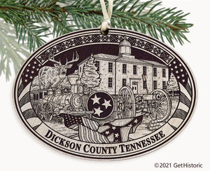 Dickson County Tennessee Engraved Ornament