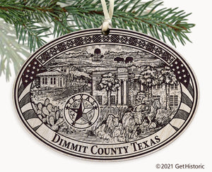 Dimmit County Texas Engraved Ornament
