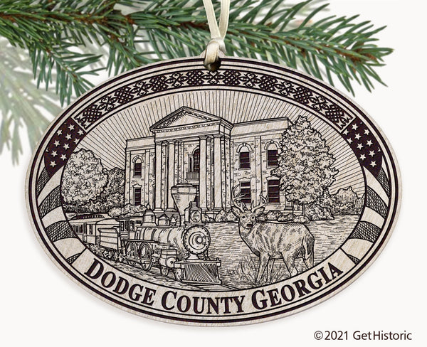 Dodge County Georgia Engraved Ornament