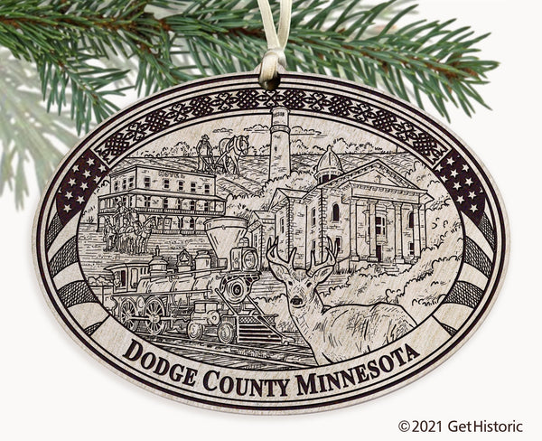 Dodge County Minnesota Engraved Ornament