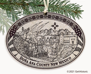 Doña Ana County New Mexico Engraved Ornament