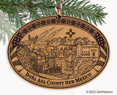 Doña Ana County New Mexico Engraved Natural Ornament