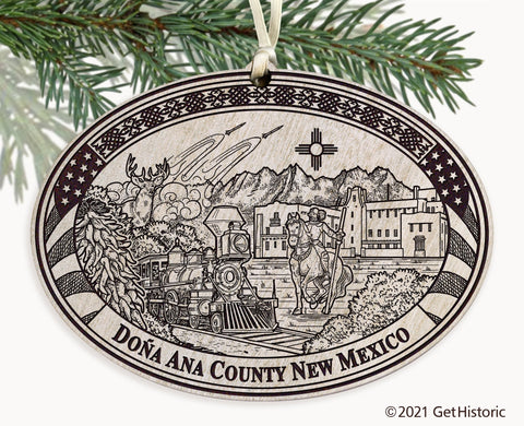 Doña Ana County New Mexico Engraved Ornament