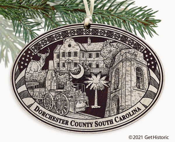 Dorchester County South Carolina Engraved Ornament
