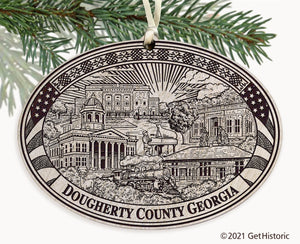Dougherty County Georgia Engraved Ornament