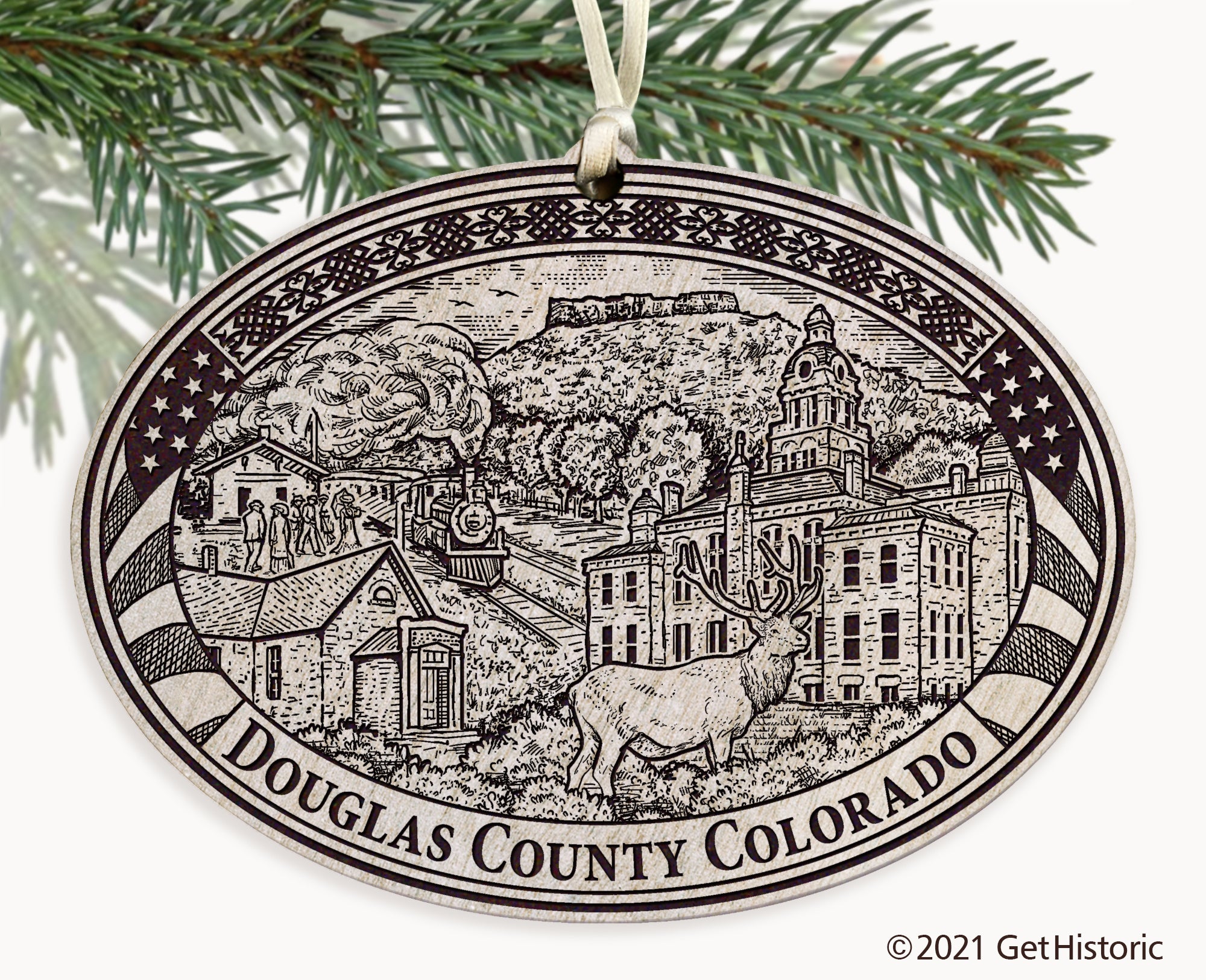 Douglas County Colorado Engraved Ornament
