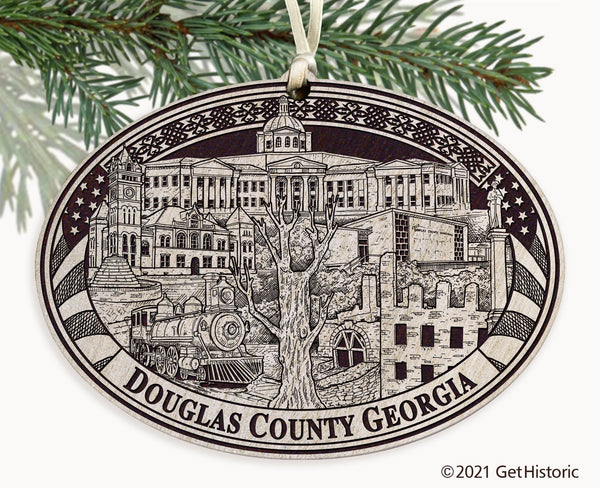 Douglas County Georgia Engraved Ornament