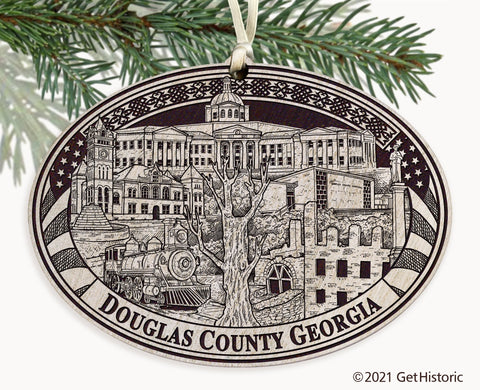 Douglas County Georgia Engraved Ornament