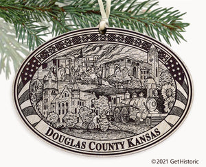 Douglas County Kansas Engraved Ornament