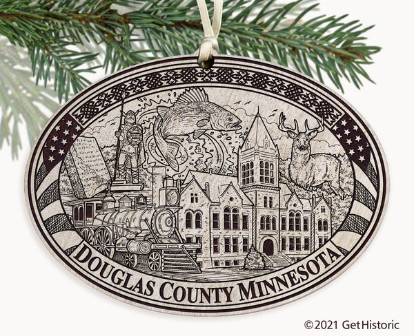 Douglas County Minnesota Engraved Ornament