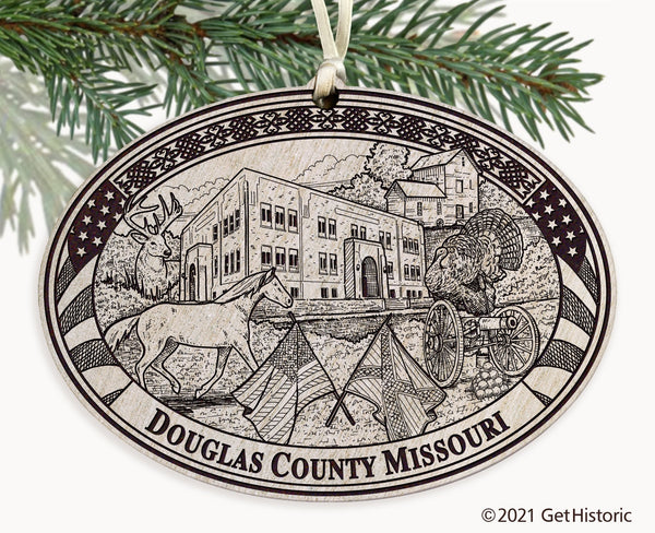 Douglas County Missouri Engraved Ornament
