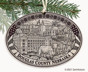 Douglas County Nebraska Engraved Ornament