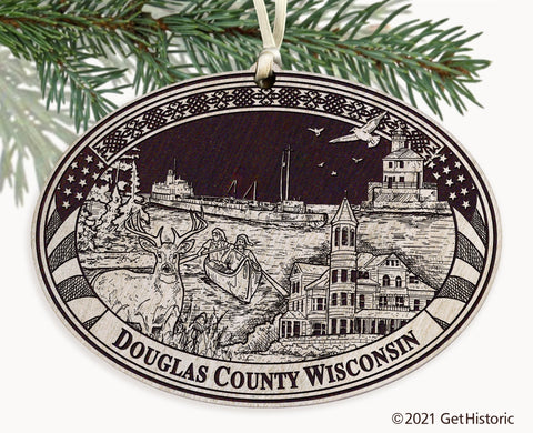 Douglas County Wisconsin Engraved Ornament