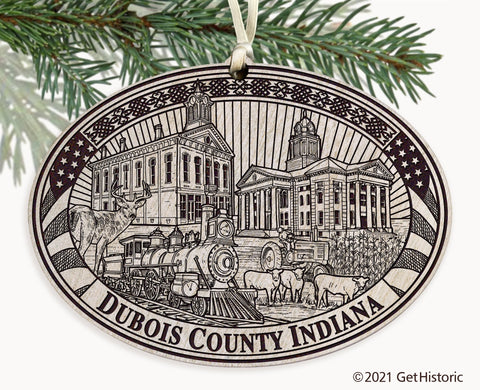 Dubois County Indiana Engraved Ornament