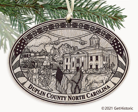 Duplin County North Carolina Engraved Ornament