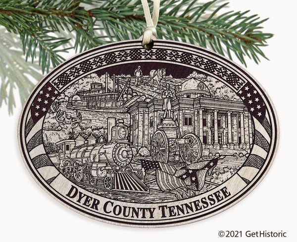 Dyer County Tennessee Engraved Ornament