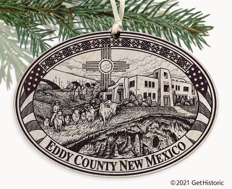 Eddy County New Mexico Engraved Ornament
