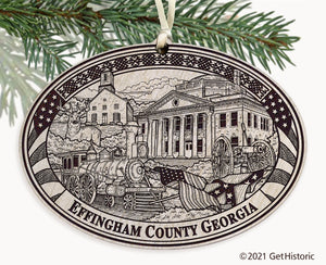 Effingham County Georgia Engraved Ornament