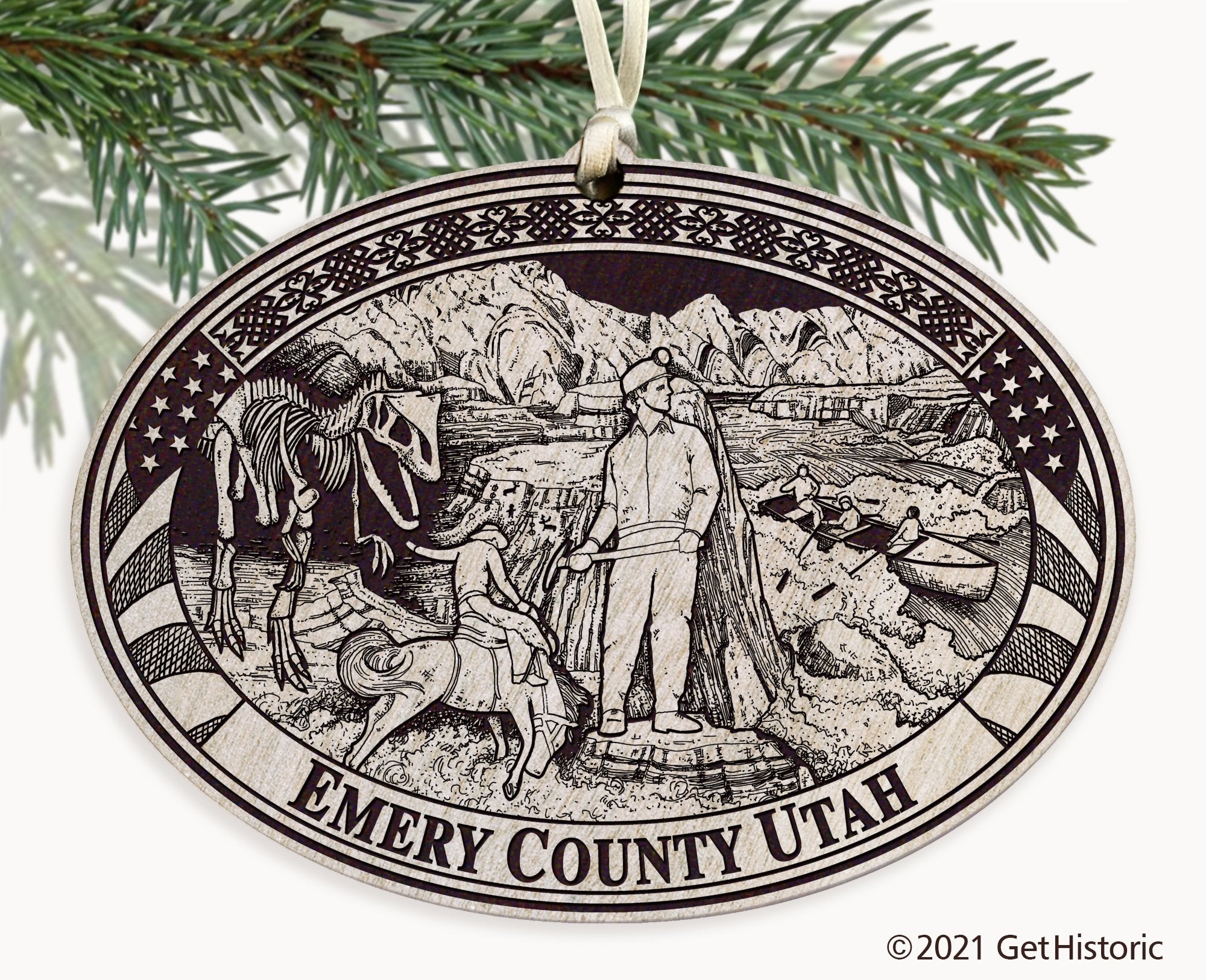 Emery County Utah Engraved Ornament