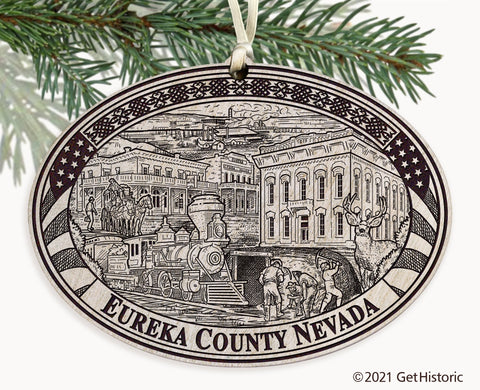 Eureka County Nevada Engraved Ornament
