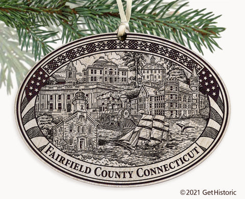 Fairfield County Connecticut Engraved Ornament
