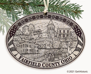 Fairfield County Ohio Engraved Ornament