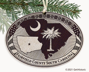 Fairfield County South Carolina Engraved Ornament